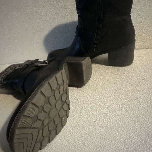 Baretraps Dovet Boots Black Leather Women's Size 9 M Buckles - Picture 6 of 7